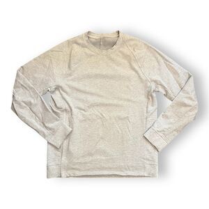 Lululemon City Sweat Crew  Heathered Ultra Light Grey Stretch Size Medium